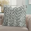 22" Gray Abstract Velvet Throw Pillow With Texture
