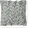 22" Gray Abstract Velvet Throw Pillow With Texture