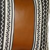 Brown Faux Leather And Zigzag Decorative Pillow Cover