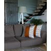 Set of Two 22" Brown And White Faux Leather Throw Pillow Covers