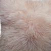 18" Blush Sheepskin Throw Pillow