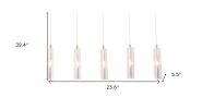 Stark Five Bulb Clear Ceiling Lamp