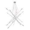 Silver Multi Light Metal Dimmable Chandelier