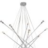 Silver Multi Light Metal Dimmable Chandelier
