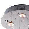 Silver Shaded Transparent Glass Ceiling Light