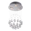 Silver Shaded Transparent Glass Ceiling Light