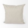 Neutral Sand Basket Weave Accent Throw Pillow