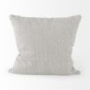 Ash Gray Basket Weave Accent Throw Pillow