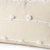 Clouds On Cream Canvas Lumbar Pillow Cover
