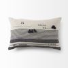 Light Gray Detailed Lumbar Throw Pillow Cover