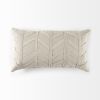 Light Gray Chevron Textured Lumbar Pillow Cover