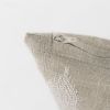 Beige And White Leaf Pattern Lumbar Pillow Cover