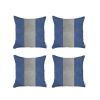 Set Of 4 Blue And White Center Pillow Covers