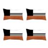 Set Of 4 Brown And Black Lumbar Pillow Covers