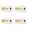Set Of 4 White Patterned Lumbar Pillow Covers