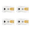Set Of 4 White Patterned Lumbar Pillow Covers