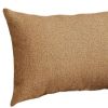 Set of Two 12" X 20" Tan Fabric Lumbar Throw Pillow Covers