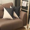 Set Of 2 Black And White Diagonal Pillow Covers