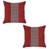 Set Of 2 Red And Black Houndstooth Pillow Covers