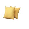 Set Of 2 Yellow Textured Pillow Covers