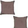 Set Of 2 Red Houndstooth Pillow Covers