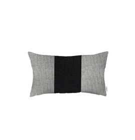 Set Of 2 White And Black Lumbar Pillow Covers