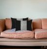 Set Of 2 Black And White Lumbar Pillow Covers