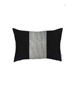 Set Of 2 Black And White Lumbar Pillow Covers