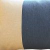 Set Of 2 Ivory And Blue Lumbar Pillow Covers