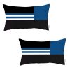 Set Of 2 Blue Geometric Lumbar Pillow Covers