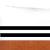 Set Of 2 Brown Geometric Lumbar Pillow Covers