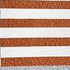 Set Of 2 Orange And Ivory Striped Pillow Covers