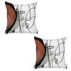 Set Of 2 Red Boho Chic Printed Pillow Covers