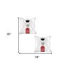 Set Of 2 White Eclectic Printed Pillow Covers