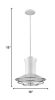 Newport 1-Light White Pendant With Polished Nickel Louver