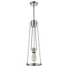 Jade 1-Light Polished Nickel Pendant With Vertical Structural Frames