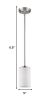 Silver Frosted Glass Hanging Light