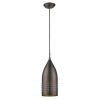 Bronze Hanging Light with Glass Studs