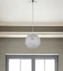 Distratto 1-Light Polished Chrome Pendant Enmeshed Aluminum Wire Shade (12")