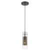 Glass and Bronze Mesh Shade Hanging Light