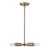 Gold Four Light Metal Dimmable Chandelier