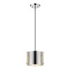 Zoom 1-Light Polished Stainless Steel Pendant With Seeded Acrylic Accents