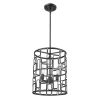 Amoret 3-Light Matte Black Convertible Pendant