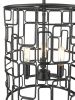 Amoret 3-Light Matte Black Convertible Pendant