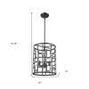 Amoret 3-Light Matte Black Convertible Pendant