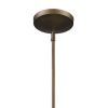 Greta 1-Light Raw Brass Pendant With Gloss White Interior And Etched Glass Shade