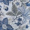 Blue Botanical Pattern Jacquard Throw Pillow