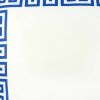Blue and White Greek Key Classic Throw Pillow