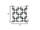 Black and White Grid Geometric Throw Pillow