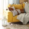 Reverse Black and White Faux Leather Lumbar Pillow